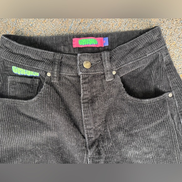 Empyre Pants Women 2 Black ‘Tori’ Corduroy Relax Loose Baggy Skate Straight Leg - Picture 3 of 10